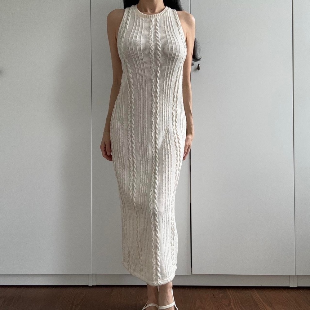 Zara Sleeveless Knit Midi Dress